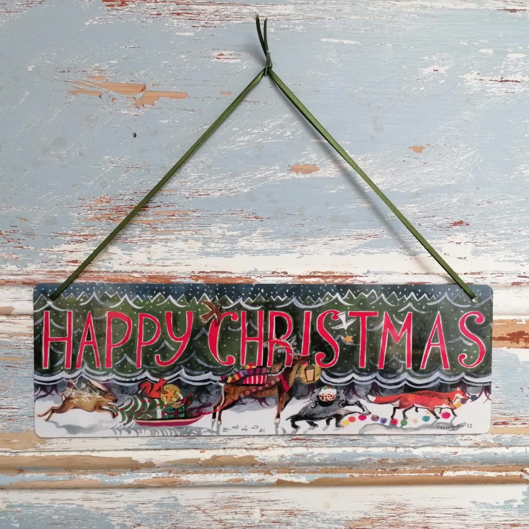 Merry Christmas Tin Sign