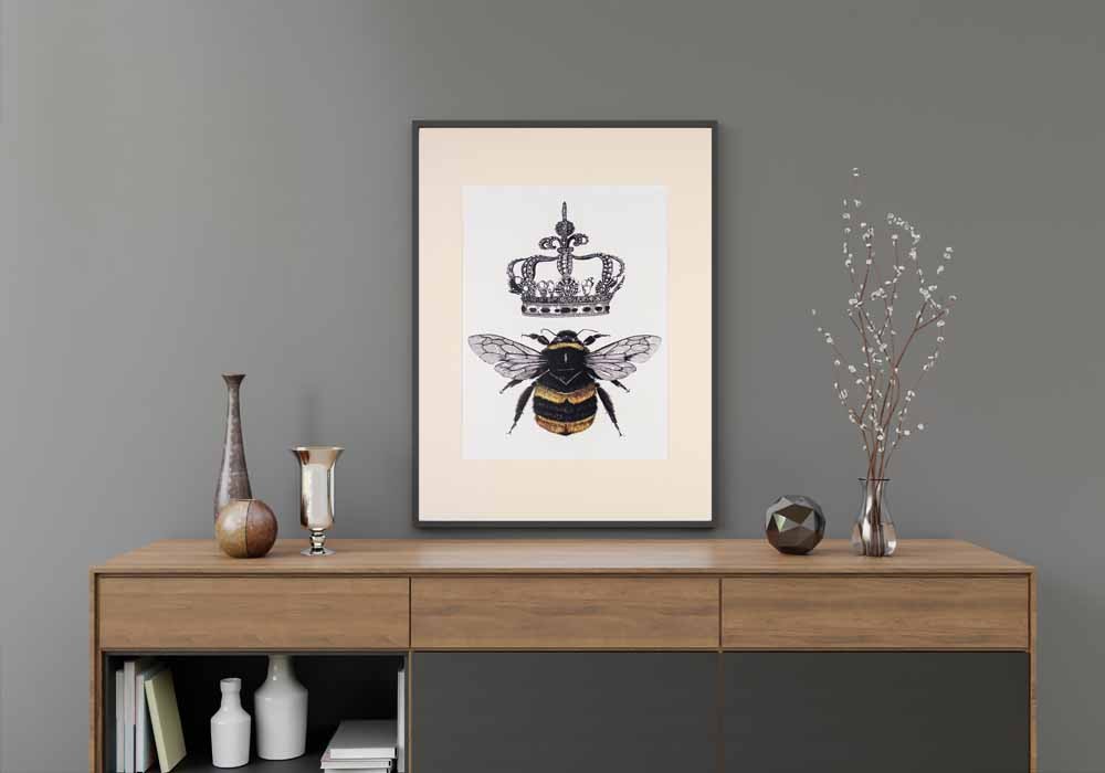 Queen Bee Print Framed