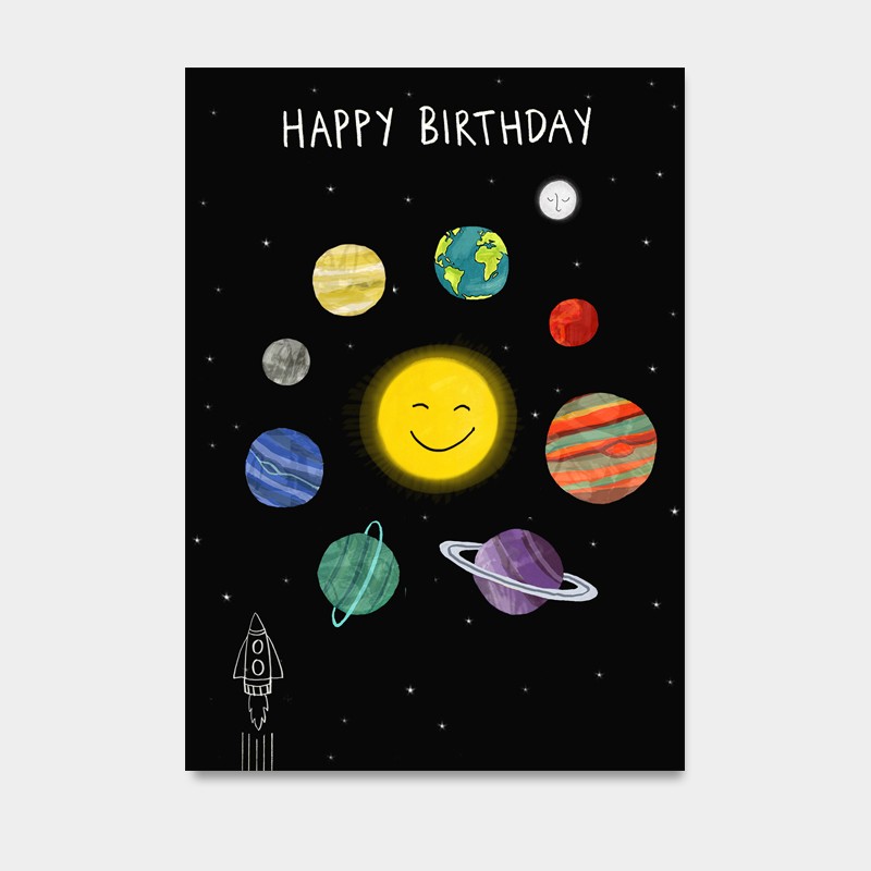 space birthday card