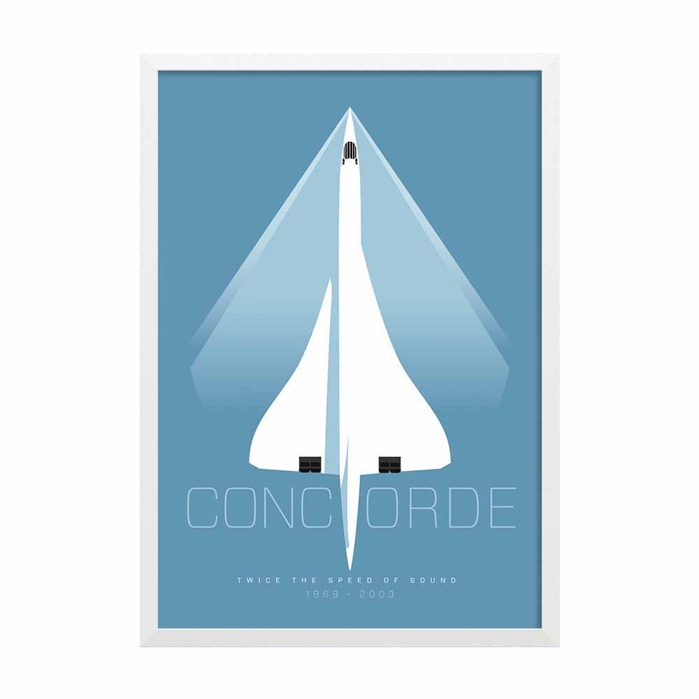 Concorde Blue Print Framed