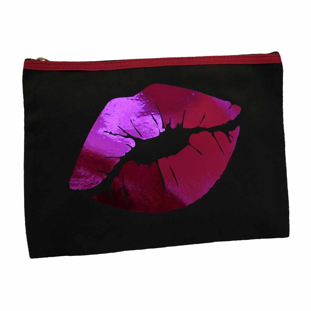 pink lip purse