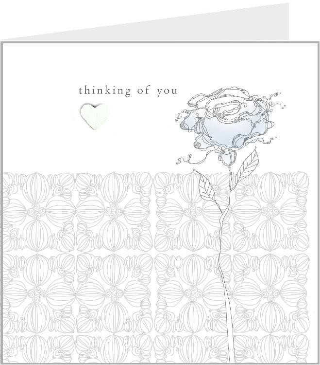 Blue Rose Sympathy Card