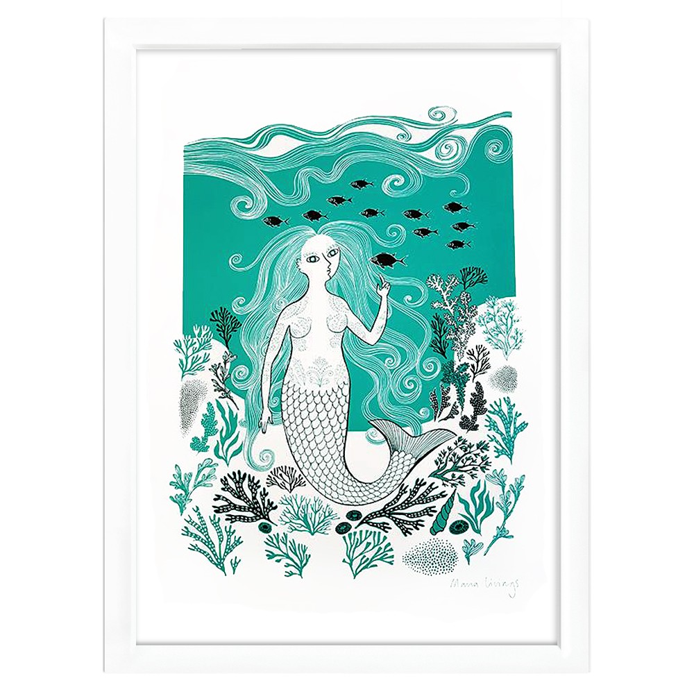 Mermaid Print Framed